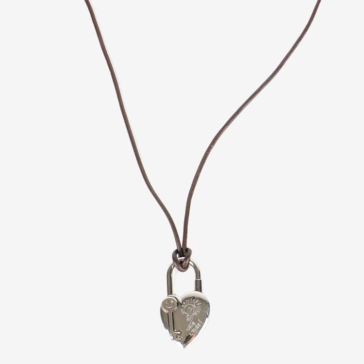 HERMES エルメス カデナファンタジーハートネックレス シルバー