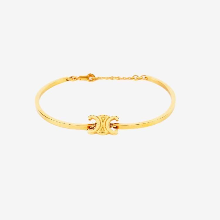 CELINE セリーヌ トリオンフアーティキュレートブレスレット ゴールド