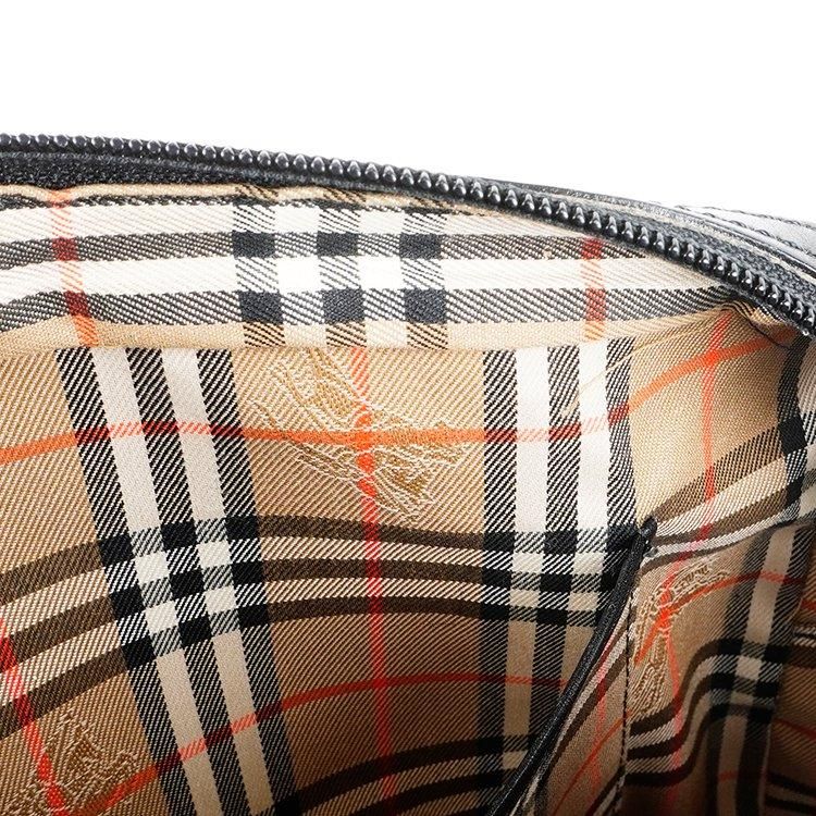 ロゴ刻印ミニボストンバッグ ブラック ヴィンテージ|バーバリー