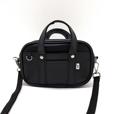 コアデオンラインショップ】nui. スクールバッグ風ポーチ ブラック