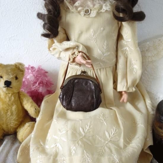 アンティーク バッグ | フランス 20世紀初頭 ドール用バッグ 革製
