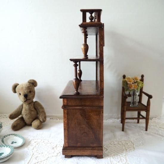 フランスアンティーク バンブー 木製ドールキャビネット フランス