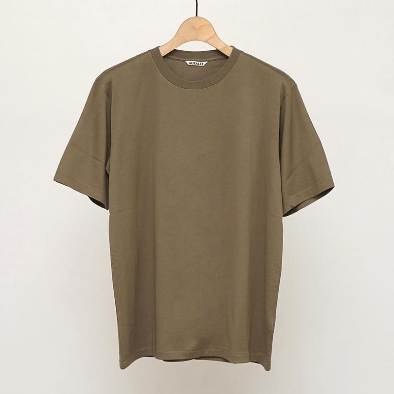 AURALEE オーラリー】LUSTER PLAITING TEE KHAKI - THIRTY' THIRTY' STORE