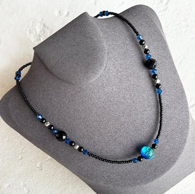 七海シリーズ ネックレス/ブラック 【NT-22b】 証明書付 - 沖縄の