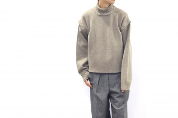 YOKE | DETACHABLE FOLD UP SHARE KNIT(GRAYGE)通販サイト - 京都