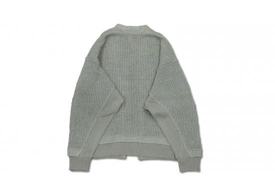 YOKE | 5G CONNECTING RIB CARDIGAN(GREEN MIX) | 5Gコネクタトリブ