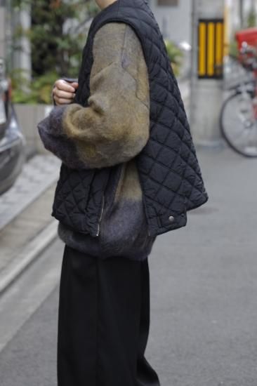 YOKE | QULTING PADDED VEST(BLACK) | キルティングパデッドベスト