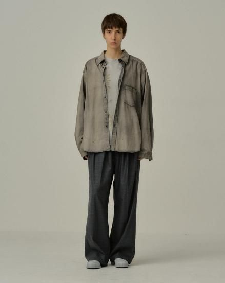 ANCELLM | アンセルム DENIM DRESS SHIRT(BLACK) / デニムドレスシャツ