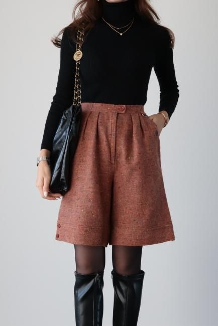 vintage】Christian Dior / CD logo patch melange wool short pants