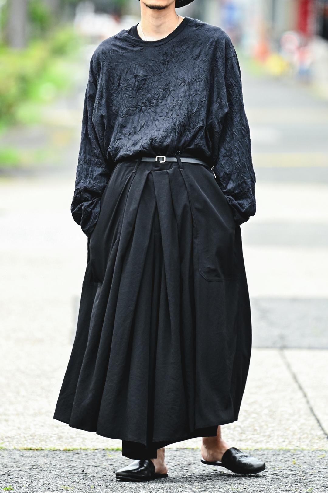 Yohji Yamamoto POUR HOMME トリアセテートタキシードクロス袴パンツ