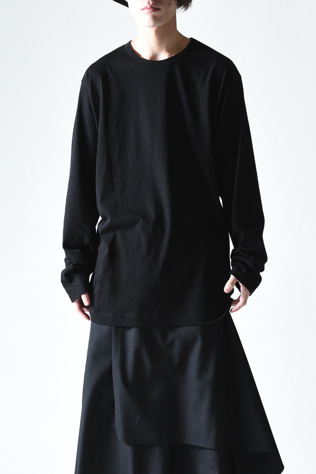 Yohji Yamamoto POUR HOMME ラウンドネックロングスリーブ black - Ka