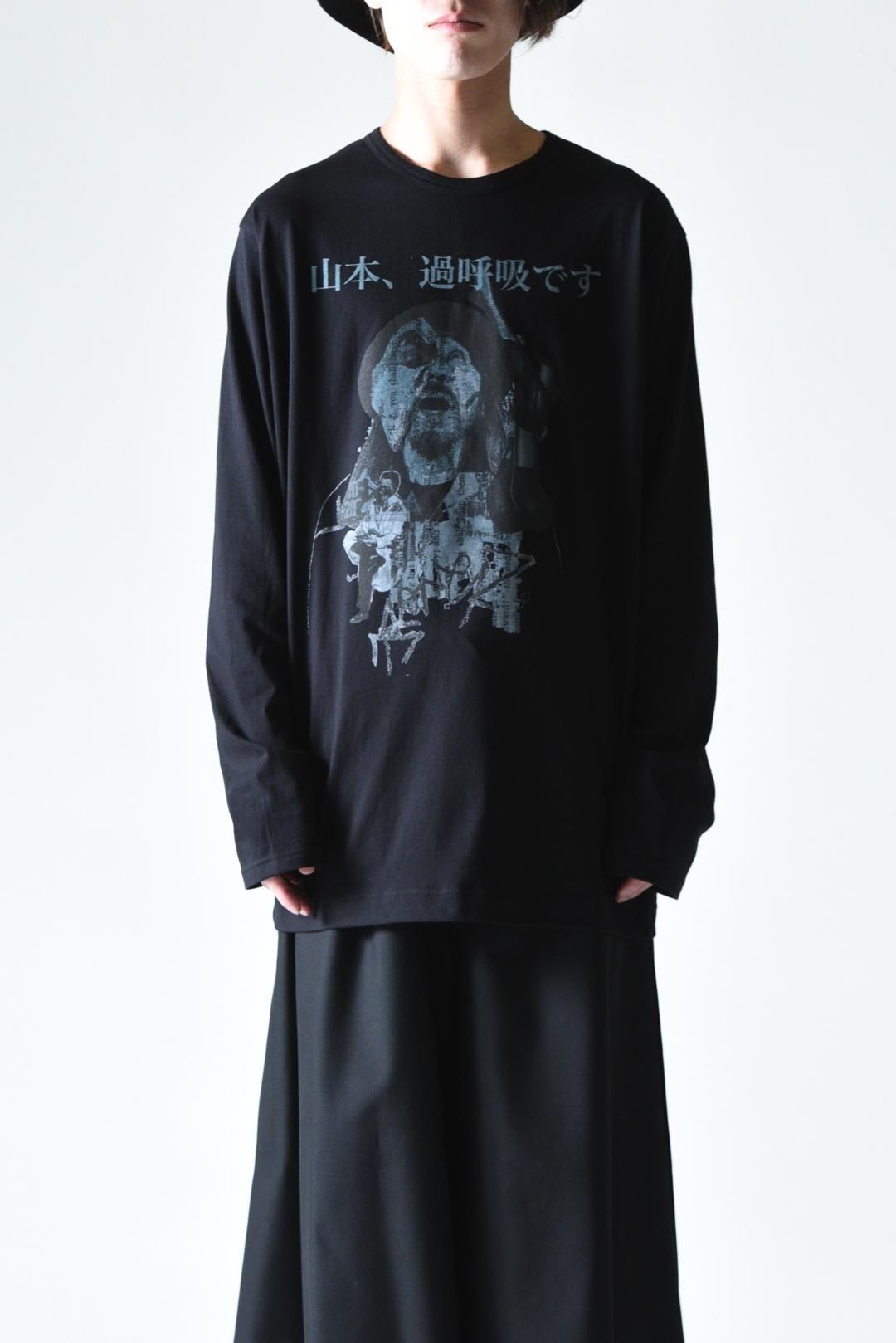 Yohji Yamamoto POUR HOMME 「山本耀司」プリントBIGロングスリーブT