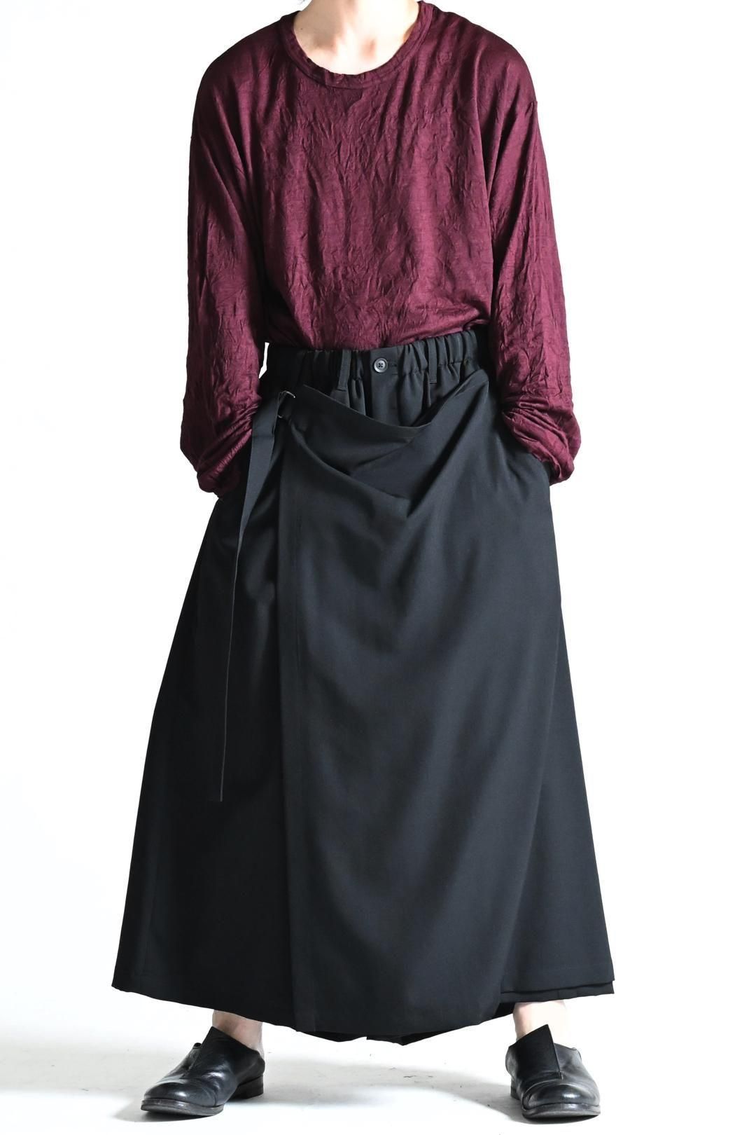 Yohji Yamamoto POUR HOMME ウールギャバジンラップパンツ - Ka na ta