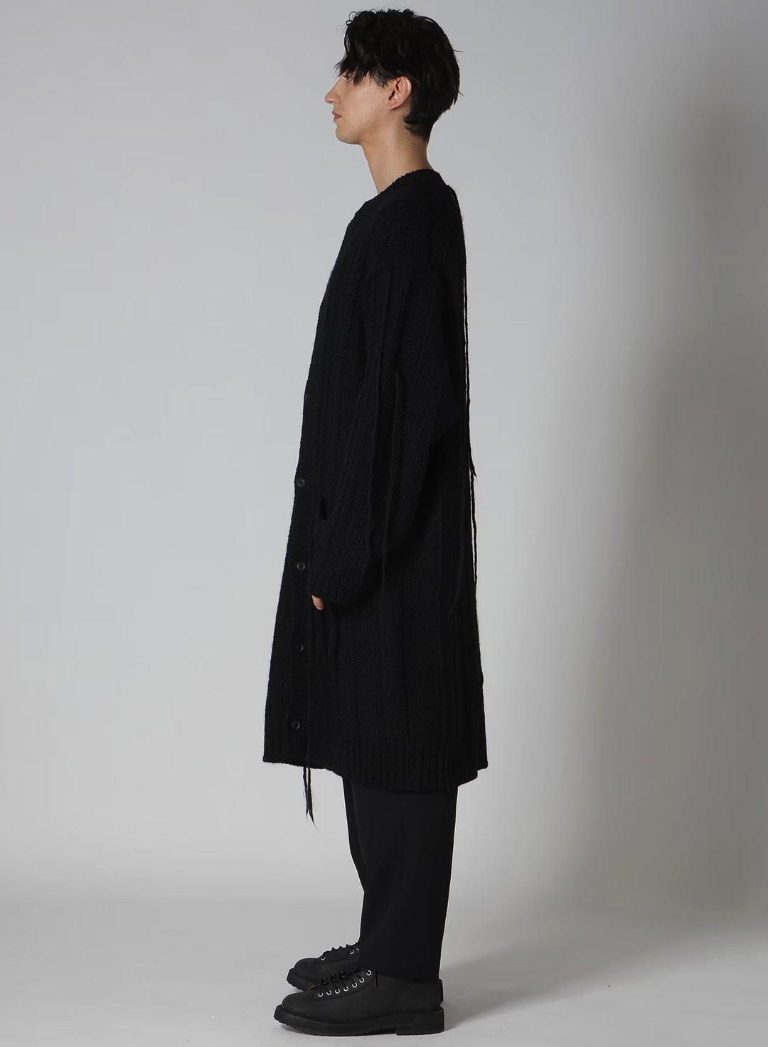 Yohji Yamamoto POUR HOMME 糸ふらしロングニットカーディガン - Ka na