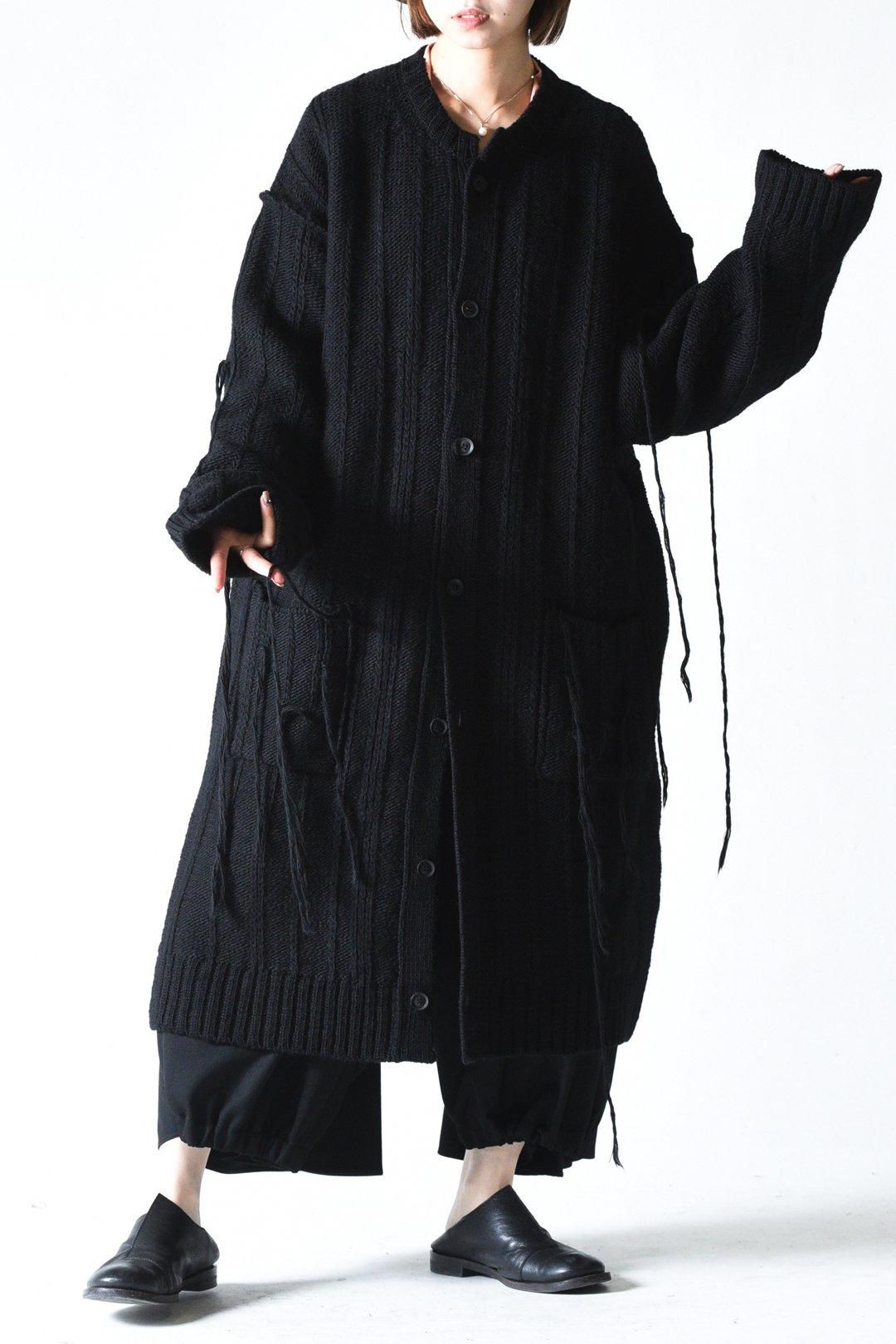 Yohji Yamamoto POUR HOMME 糸ふらしロングニットカーディガン - Ka na