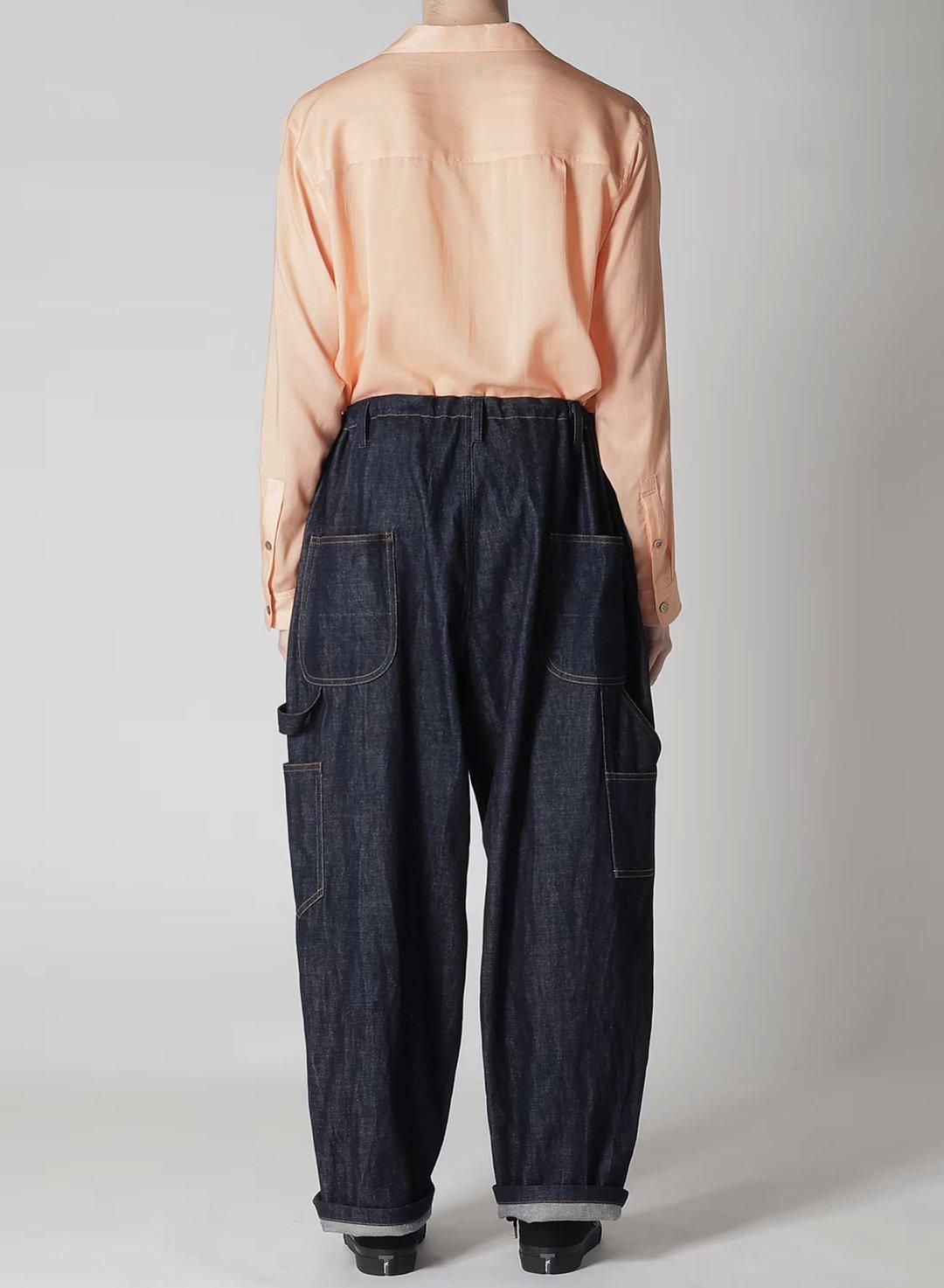 Y's for men 12oz DENIM PAINTER PANTS WITH COLOR COMBI STITCH - Ka