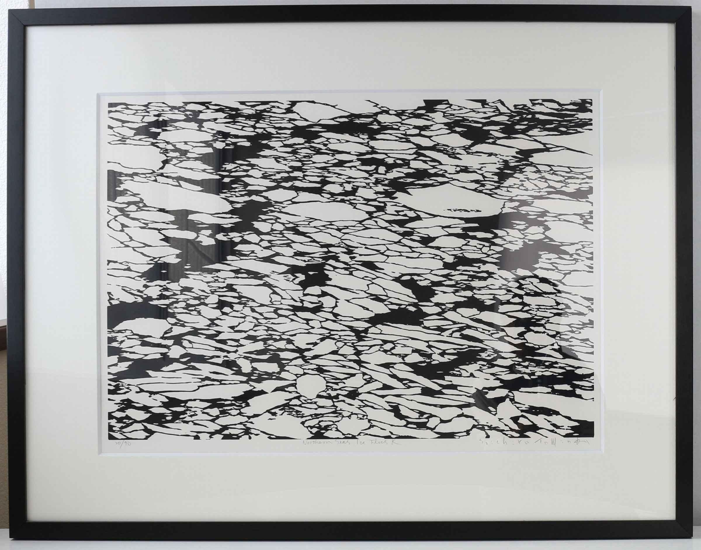 シルクスクリーン 富岡惣一郎「Northern Seas－Ice