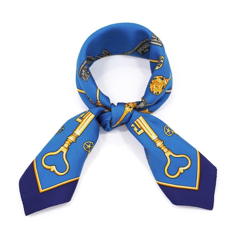 鍵 (FEE-125) 伝統横濱スカーフ 小判 シルクスカーフ - 伝統横濱