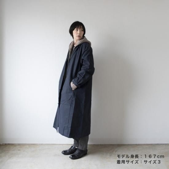 バフクロス ロングジャケット ブラックネイビー - yohakuの公式通販