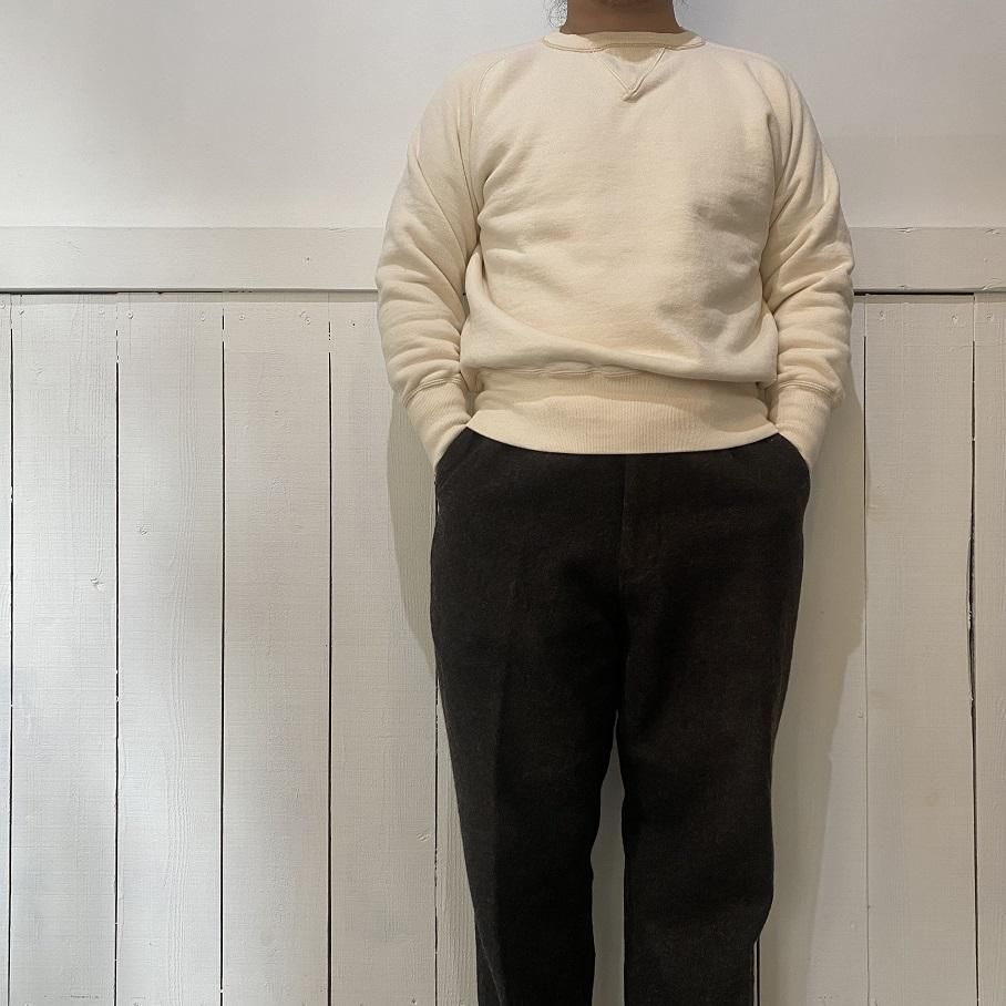 FULL BACK “1940's STYLE Double V Freedom Sleeve Sweat” NATURAL