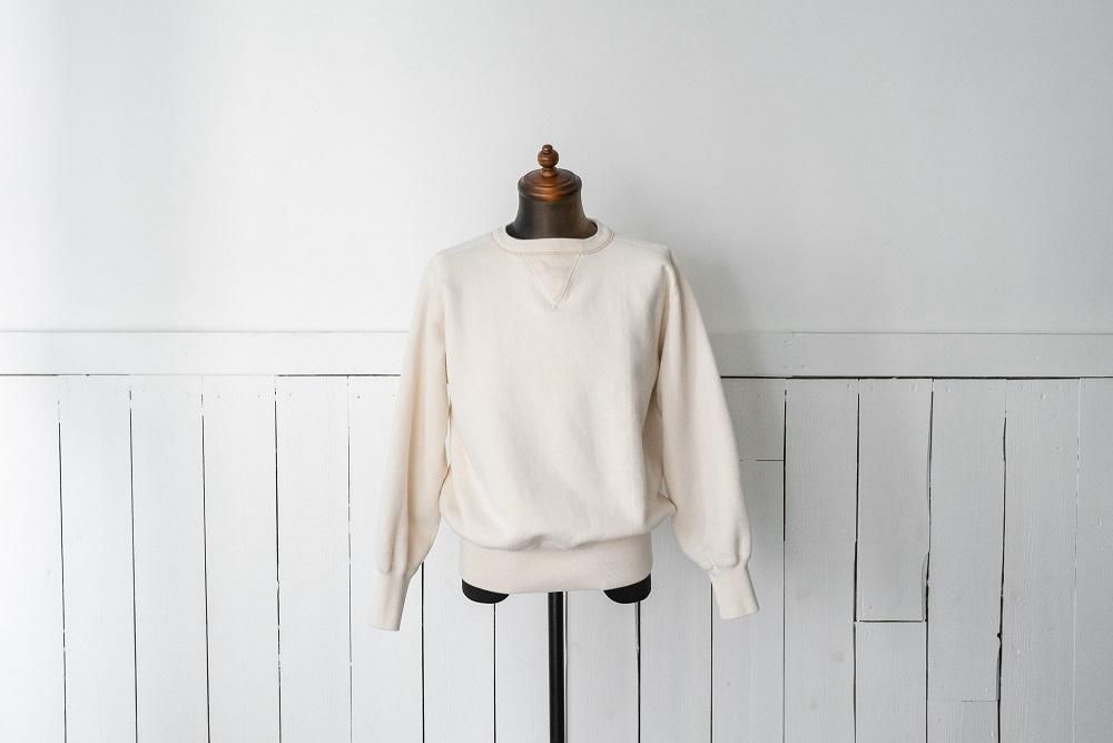 FULL BACK “1940's STYLE Double V Freedom Sleeve Sweat” NATURAL