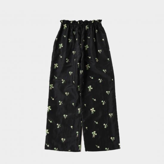MEYAME メヤメ 「FLOWER EMBROIDERY PANTS (II)」 - WEEKENDER SHOP ANDEL