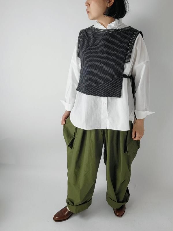 KAPITAL（キャピタル）高密度ツイル アオザイカーゴパンツ - バナナ