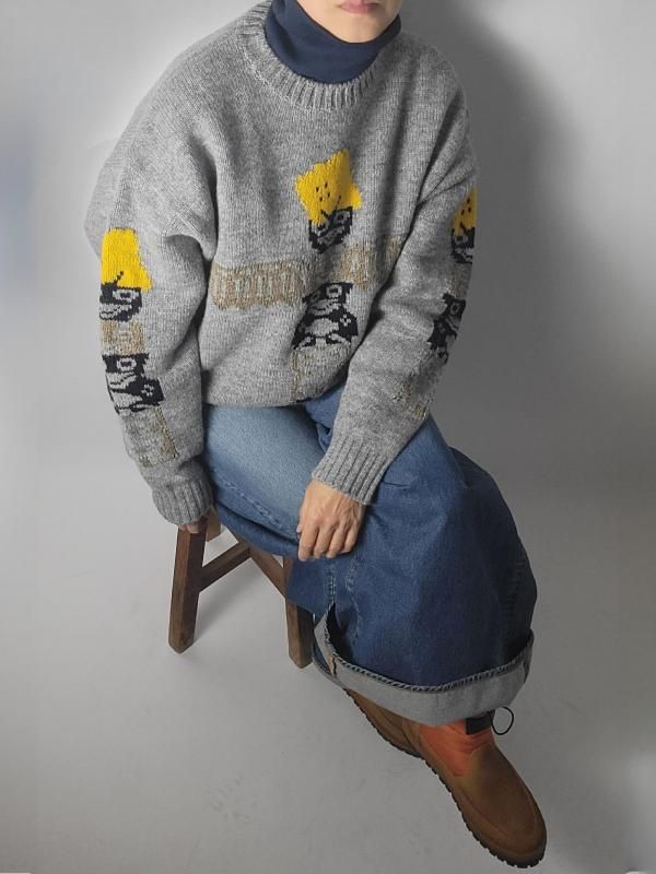 KAPITAL（キャピタル）5GウールPECKISH トーテムポール クルーセーター