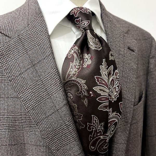 Holliday & Brown ネクタイ | ブラウン ペイズリー - Del Fiore Online