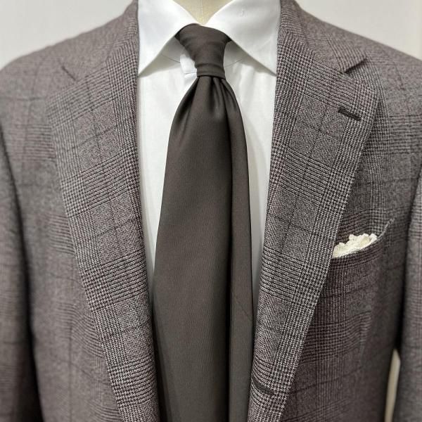 HOLLAND&SHERRY生地 アットヴァンヌッチ ネクタイ | ダークブラウン