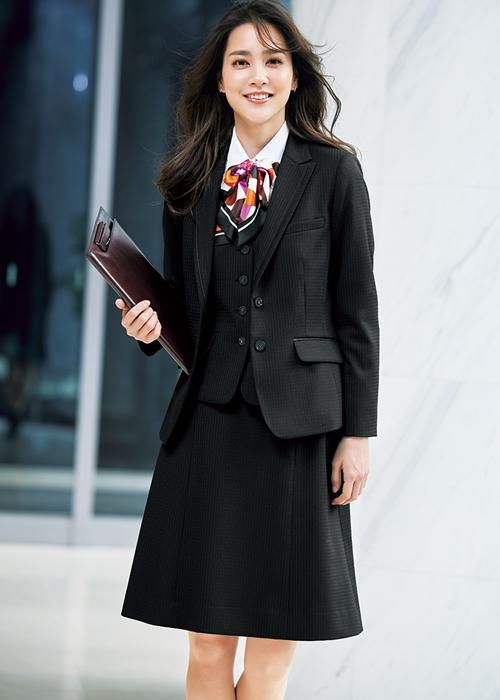 AS2333 (ボンマックス)BONOFFICE スカート仕事向きウエストゴム ｜事務服