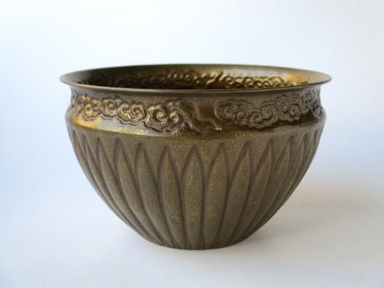 モウル 菊彫建水 (共箱)中川浄益 - 茶道具販売 栗林園