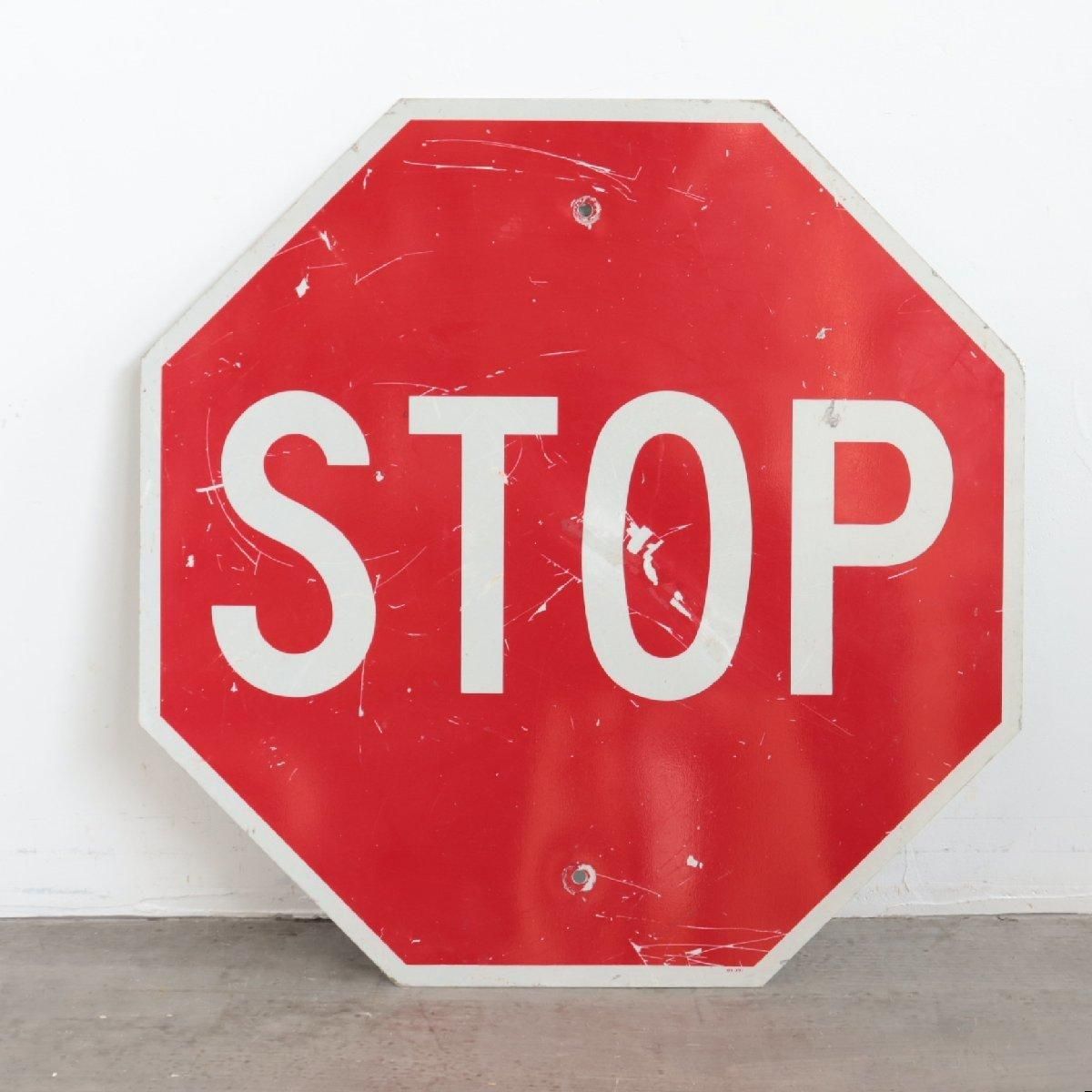 アメリカ ヴィンテージ 【STOP】 看板 ロードサイン ストリートサイン