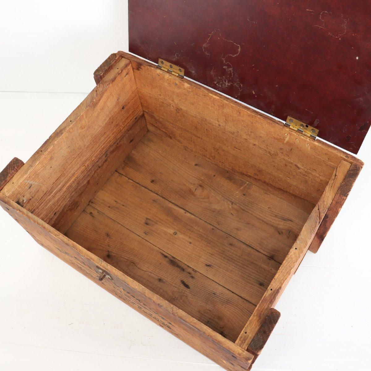 ヴィンテージ 蓋つき木箱 アメリカ ウッドボックス WOODEN BOX