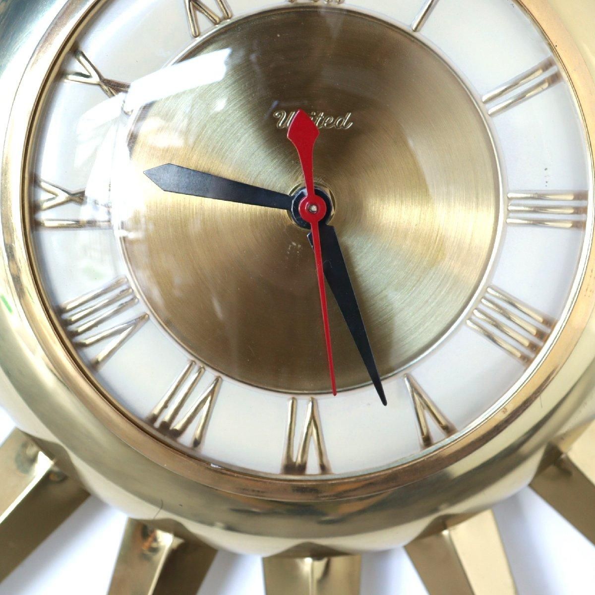 壁掛け時計 サンバーストクロック United社製 アメリカ ヴィンテージ