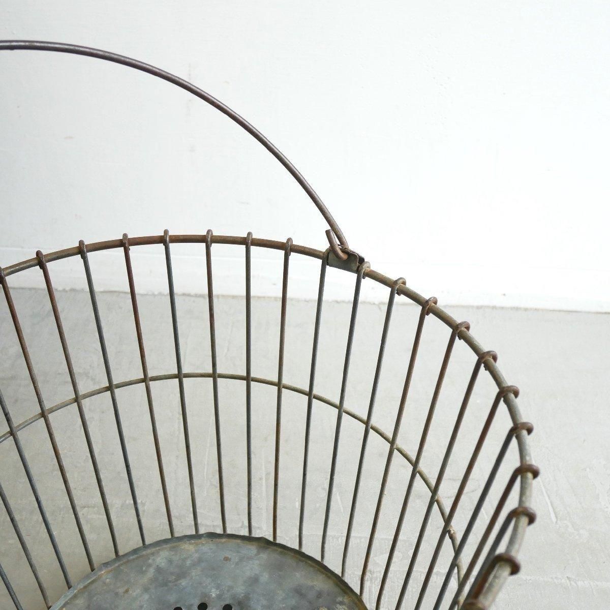 ヴィンテージ ワイヤーバスケット 鉄カゴ -通販-ローズボール