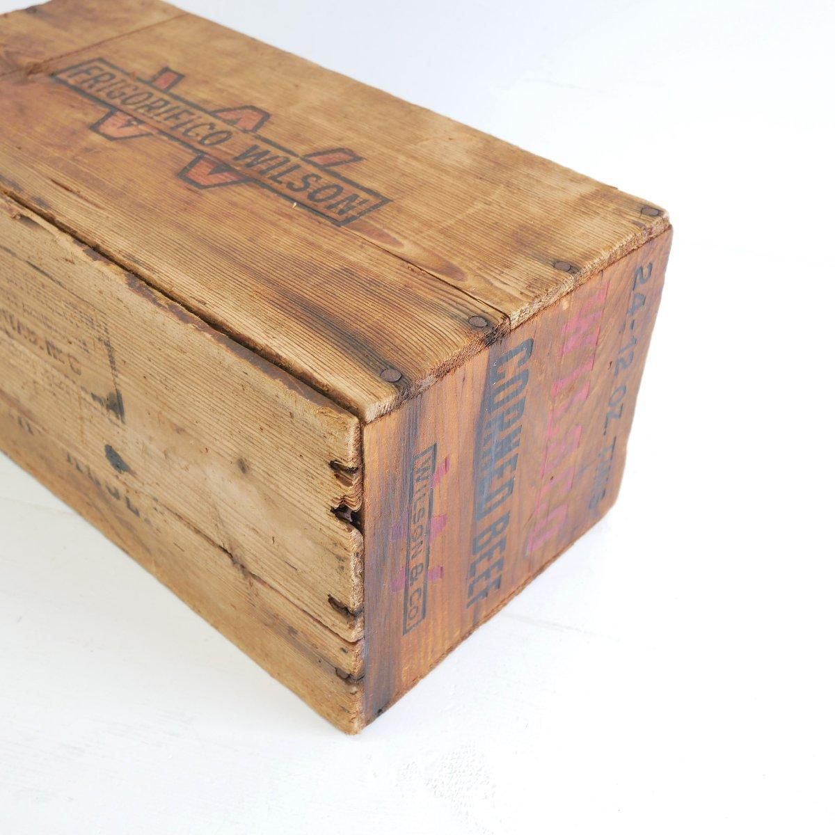 1920s 木箱 コンビーフ ウッドボックス -通販-ローズボールアンティークス
