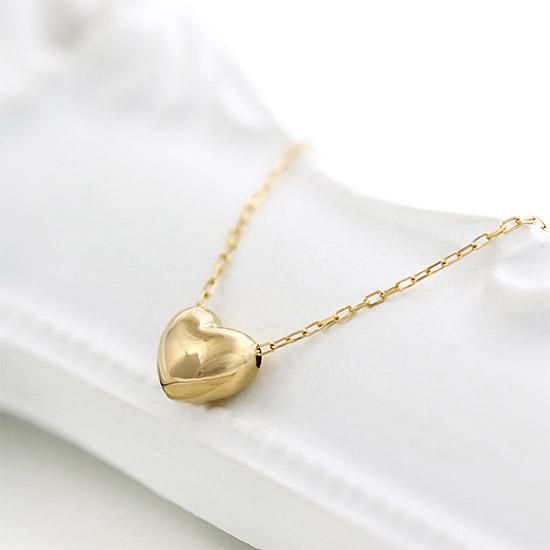 誕生日プレゼント K18YG プチハート ネックレス 18金イエローゴールド