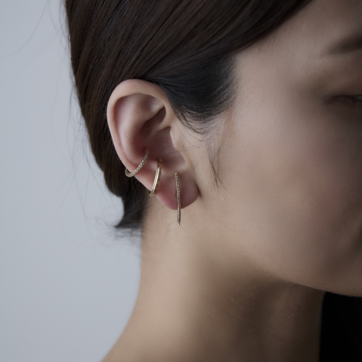 ハレクラニGossamer ロングバー ダイヤモンドピアス【ペア