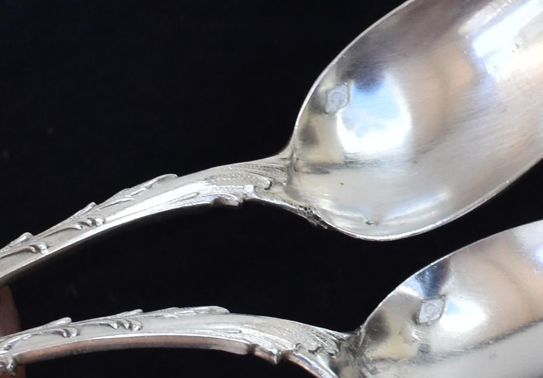 仏アンティーク銀器【銀800以上】透かしハンドルのティースプーン