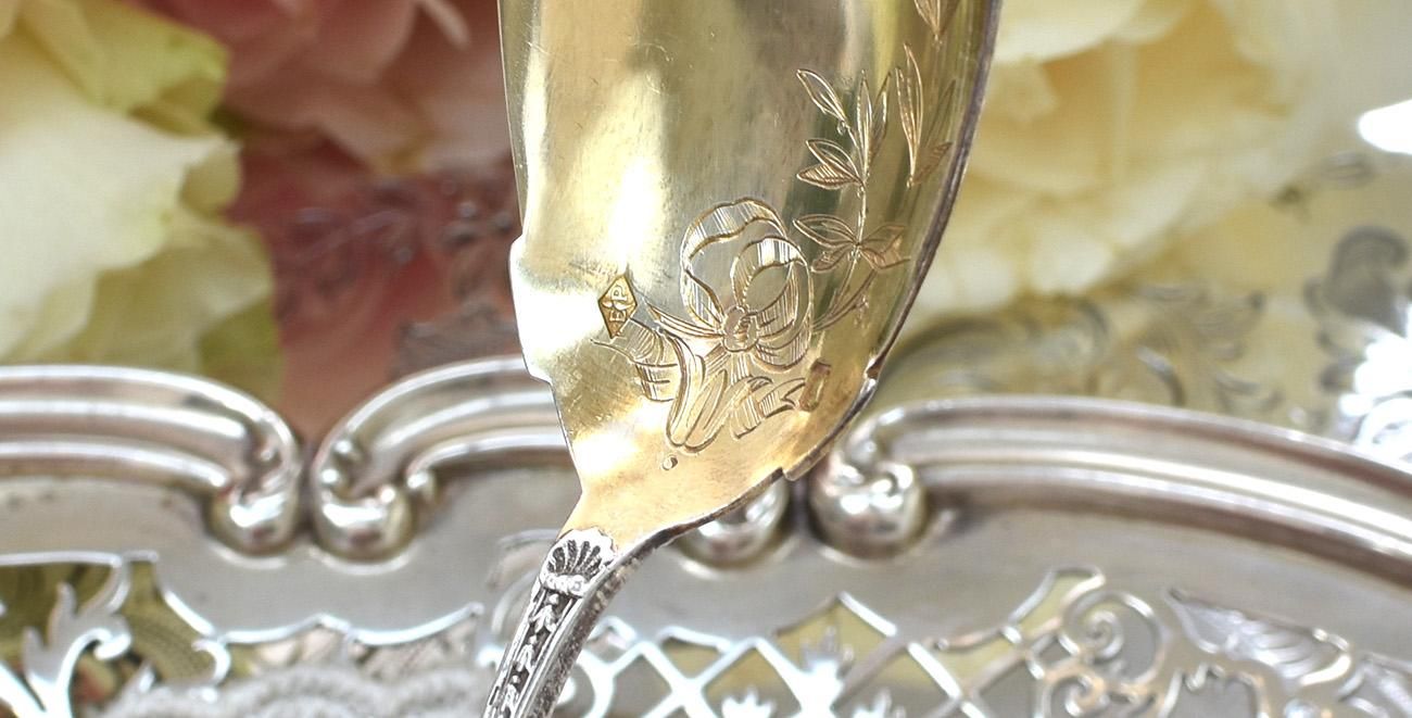 仏アンティーク銀器【銀950】サービング4点セット◇ピュイフォルカ