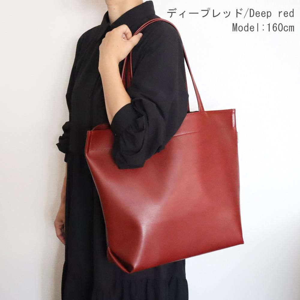 3色】たっぷり入るトートバッグ 超軽量で水や傷に強い丈夫な上質人工
