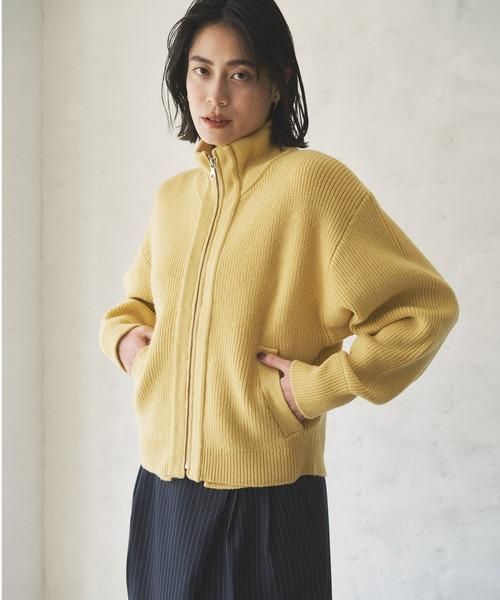 Audrey and John Wad - ハイネックニットZIPブルゾン（L1715） - Sheth