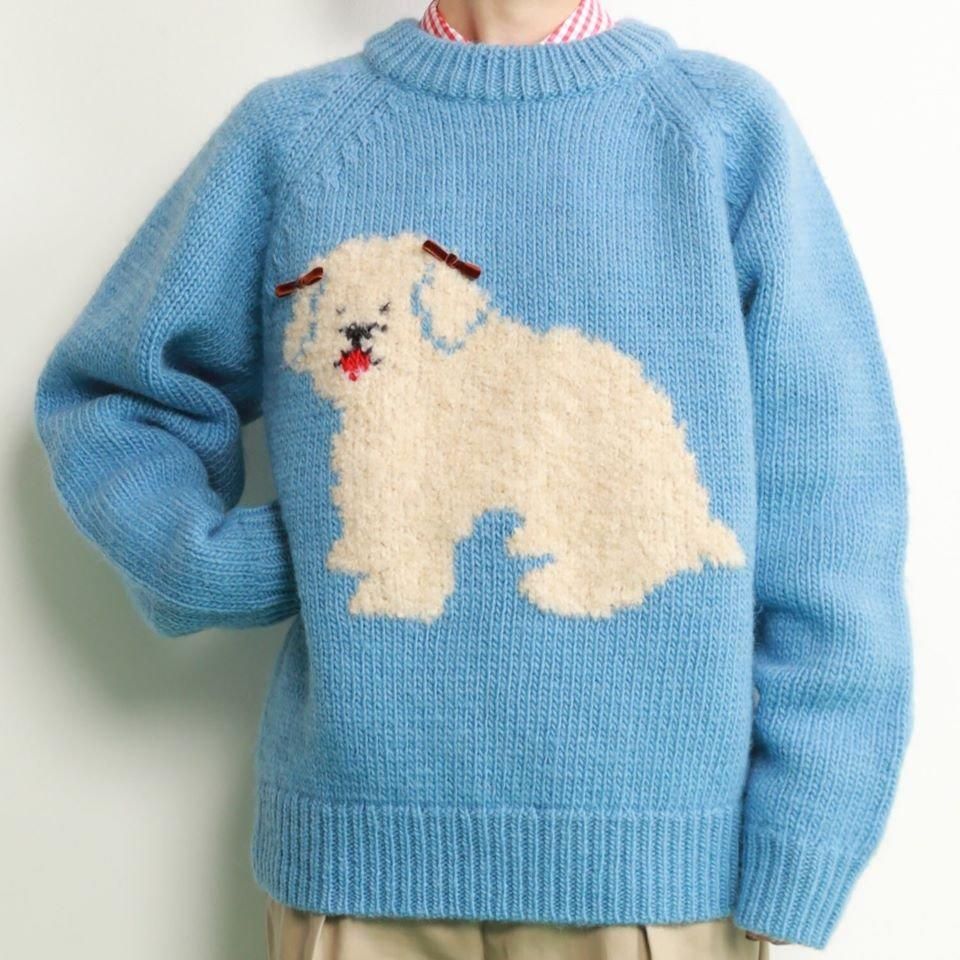 CHILD WOMAN - もふもふDOGインターシャ クルーネックプルオーバー