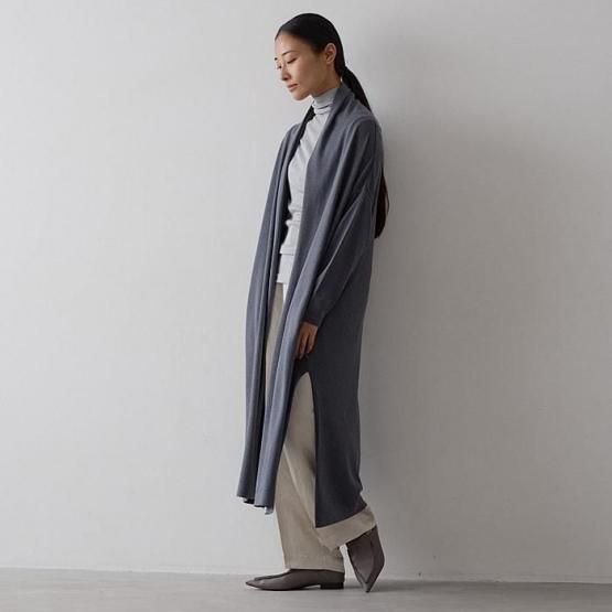 DRESS HERSELF ロングカーディガン/シルクコットン