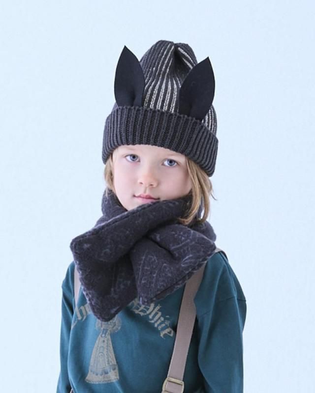 は*ち様 【eLfinFolk】Beast Beanie-black ニット帽 は*ち様