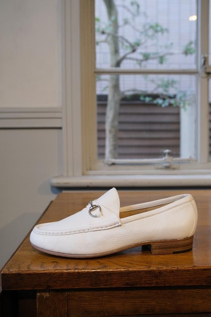 ヴィンテージ│GUCCI グッチ ホースビットローファー 1000255/1.white