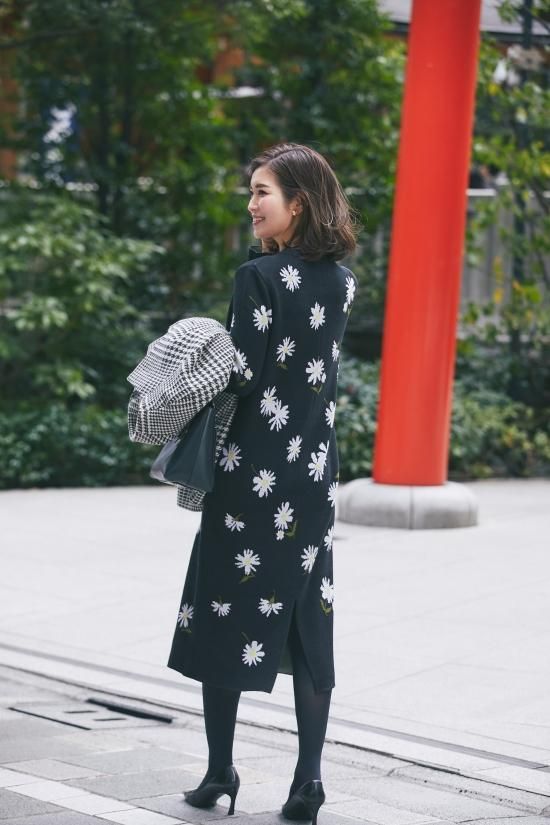 デイジージャガードニットワンピース(ブラック) - seventen