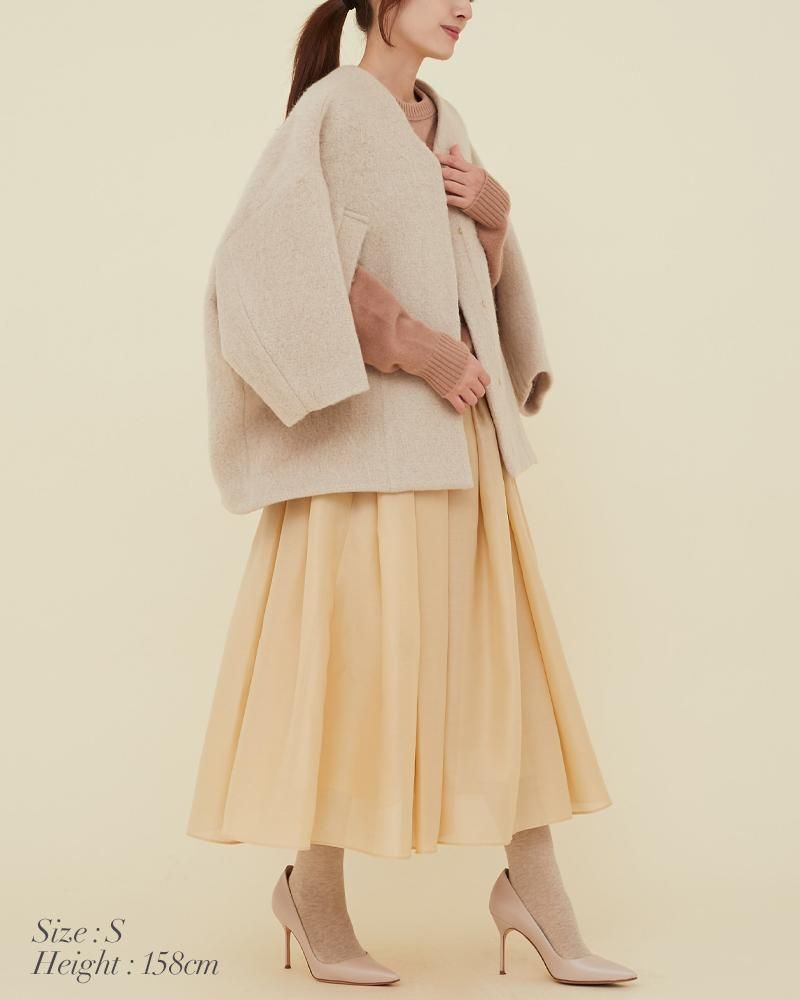 オーガンジースカート(ブラック) - seventen