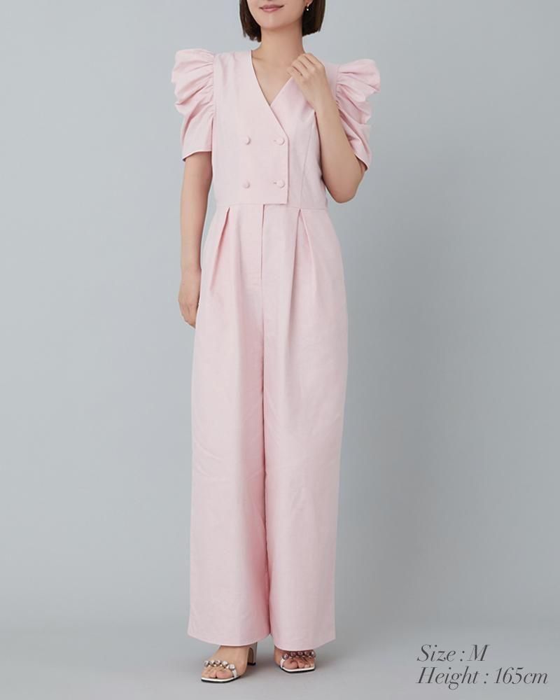 ダブルボタンオールインワン(ピンク) - seventen